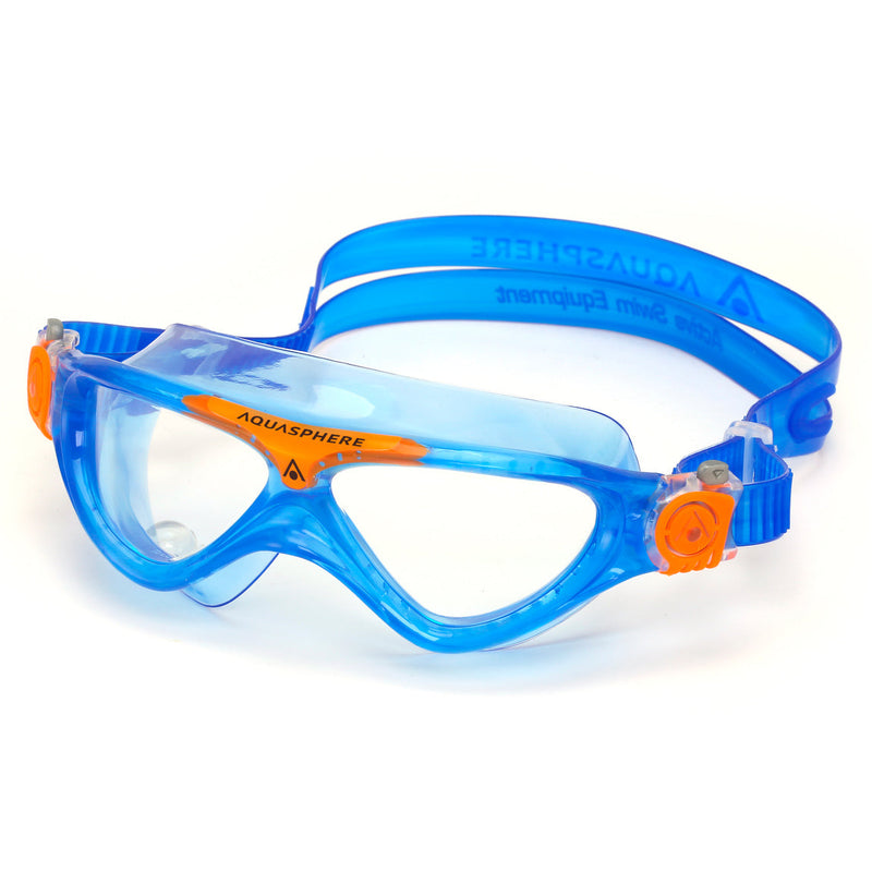 Vista Junior - Zwembril - Kinderen - Clear Lens - Blauw/Oranje
