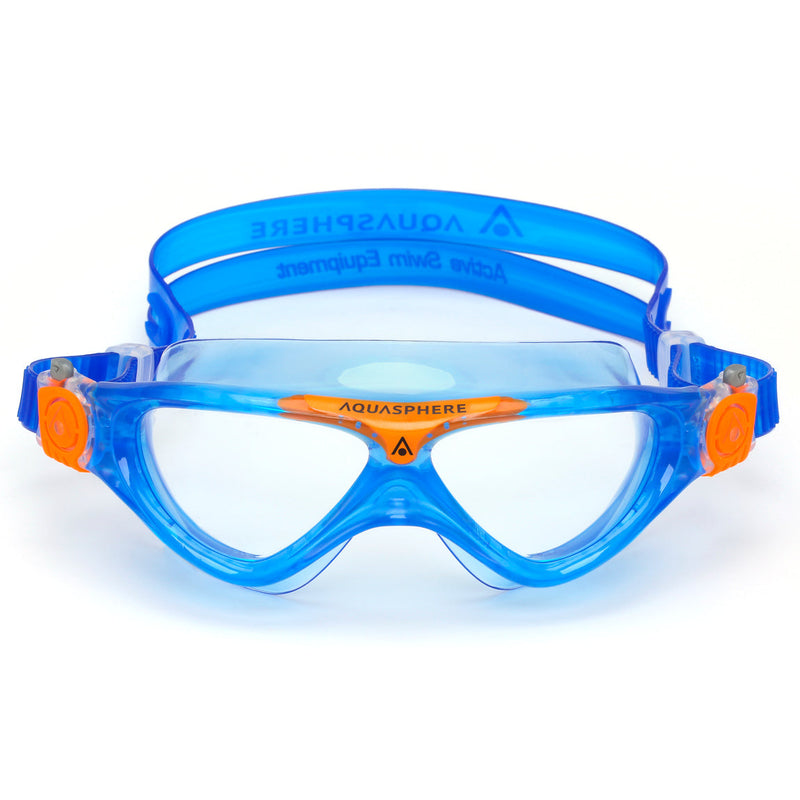 Vista Junior - Zwembril - Kinderen - Clear Lens - Blauw/Oranje