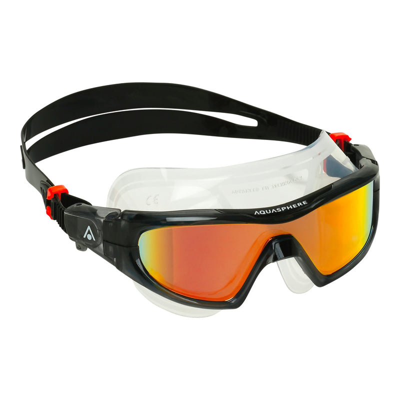 Vista Pro - Zwembril - Volwassenen - Orange Titanium Mirrored Lens - Grijs/Oranje