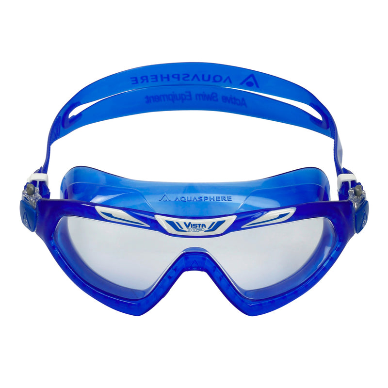 Vista XP - Lunettes de natation - Adultes - Verres transparents - Bleu/Blanc