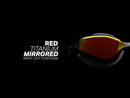 Fastlane – Schwimmbrille – Erwachsene – Rote verspiegelte Titanlinse – Blau/Rot