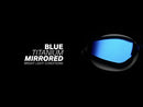 Fastlane - Zwembril - Volwassenen - Blue Titanium Mirrored Lens - Blauw/Wit