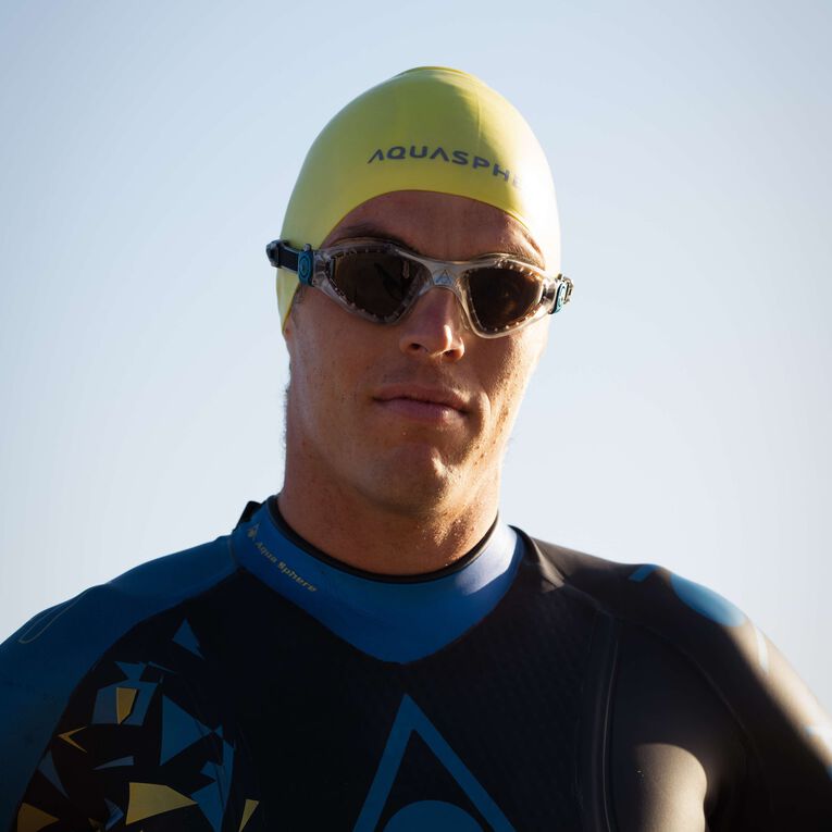 Tri Cap – Badekappe – Erwachsene – Gelb/Grau